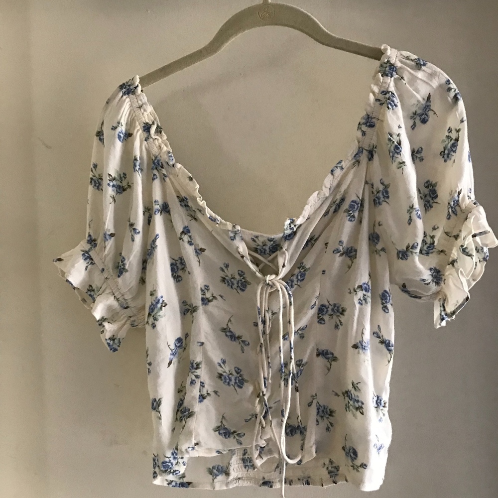 Off-white off-the-shoulder top